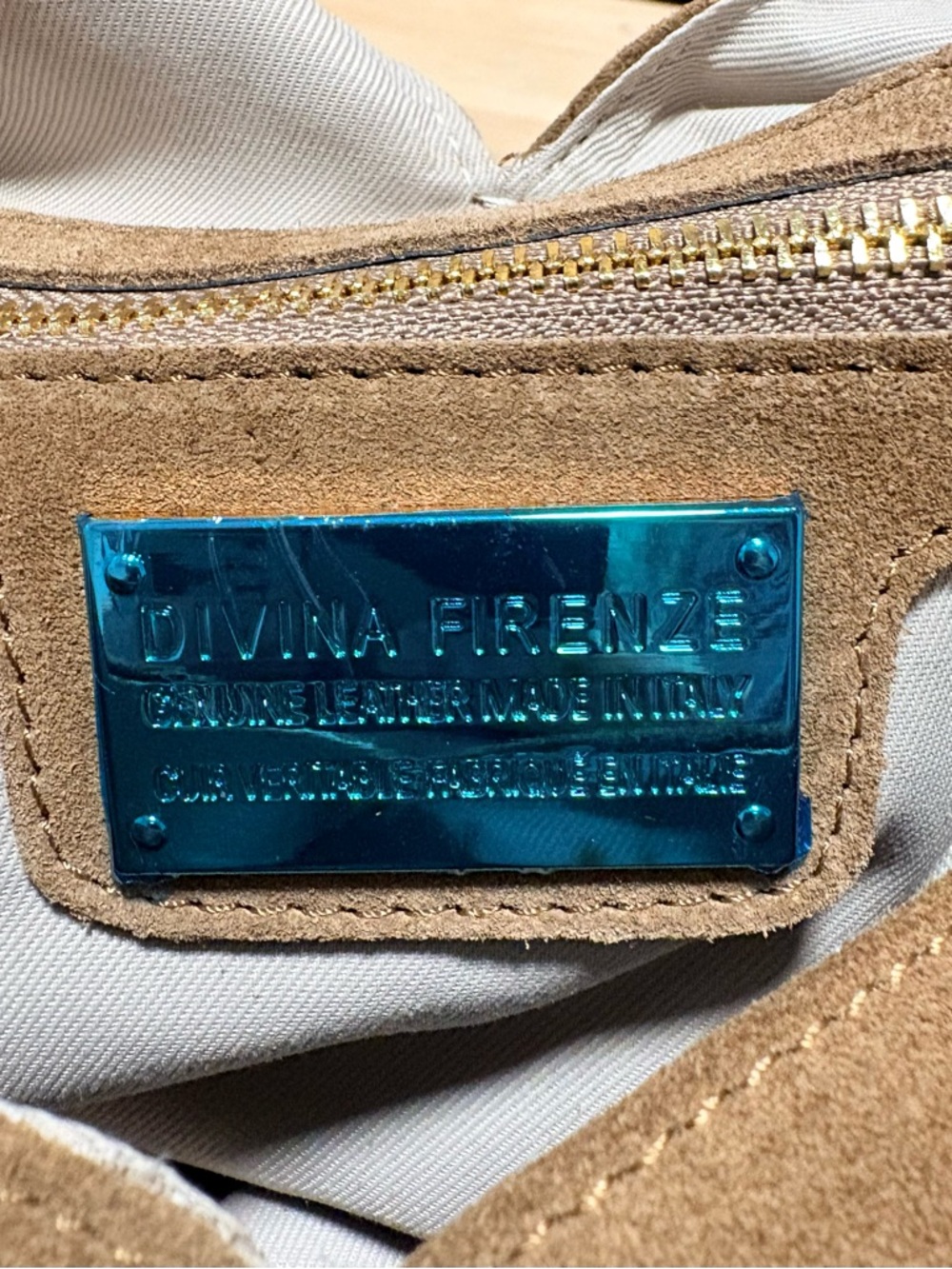 Divina Firenze Italian Suede Hobo Bag - Picture 7 of 11
